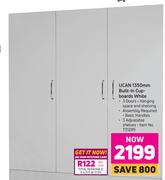 UCAN 1350mm Built In Cupboards White 