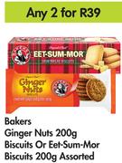 Bakers Ginger Nuts 200g Biscuits Or eet sum Mor Biscuits 200g-For Any 2
