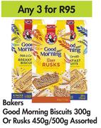 Bakers Good Morning Biscuits 300g Or Rusks 450g/500g-For Any 3
