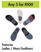 Feetwise Ladies/Mens Footliners-For Any 5