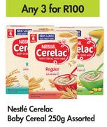 Nestle Cerelac Baby Cereal Assorted-For Any 3 x 250g