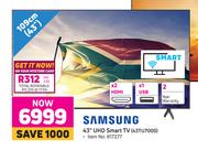 Samsung 43" UHD Smart TV 43TU7000