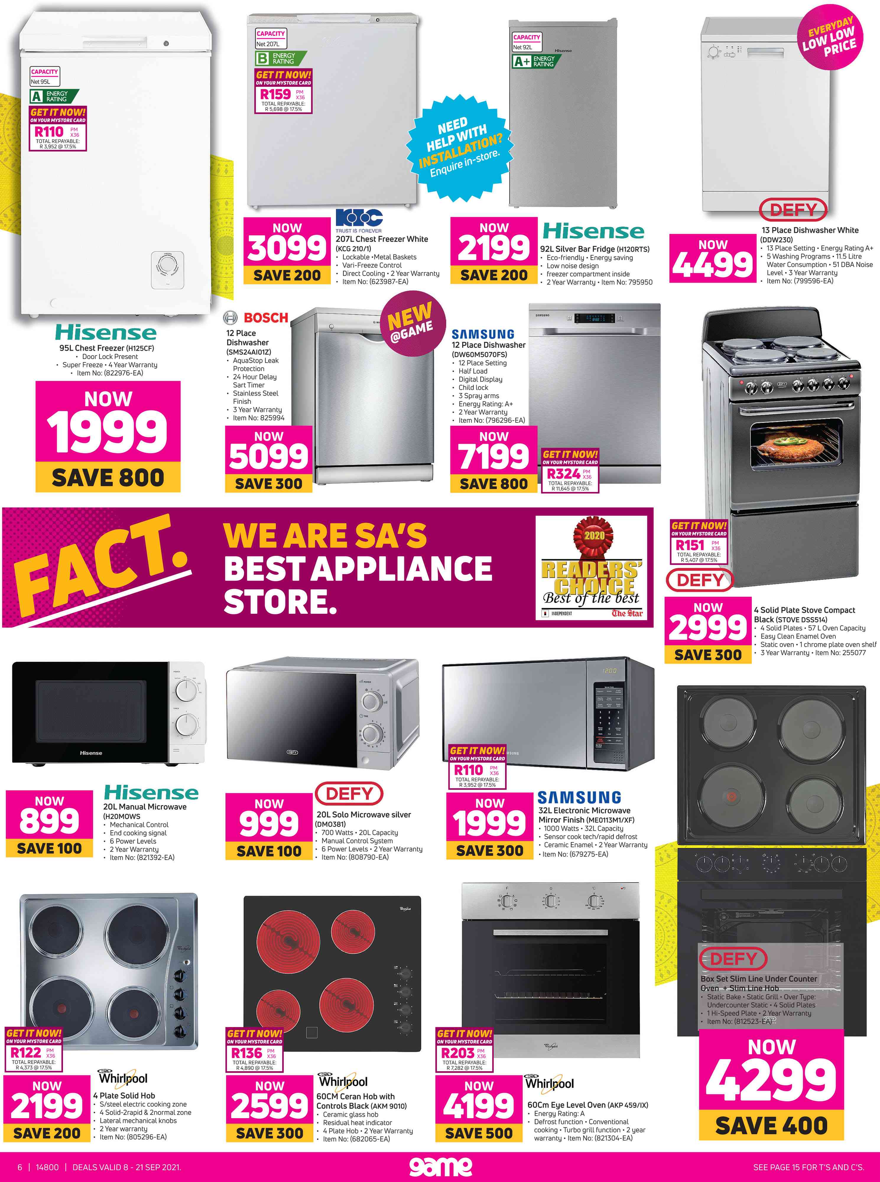 Special Defy 20L Solo Microwave (Silver) DMO381 — www.guzzle.co.za