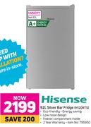 Hisense 92L Silver Bar Fridge H120RTS