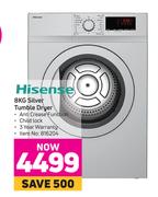 Hisense 8Kg Silver Tumble Dryer