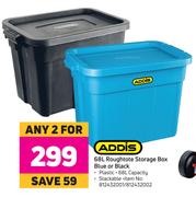 Addis 68L Roughtote Storage Box Blue Or Black-For Any 2