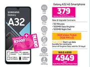 Samsung Galaxy A32 4G Smartphone-On 1GB Red Top Up Core More Data