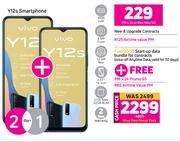 2 x Vivo Y12s Smartphone-On Red Flexi 125 + On Promo 65