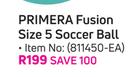 Primera Fusion Size 5 Soccer Ball