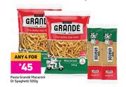 Pasta Grande Macaroni Or Spaghetti-For Any 4 x 500g