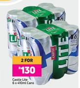 Castle Lite Cans-For 2 x 6 x 410ml