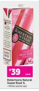 Robertsons Natural Sweet Rose-1L Each