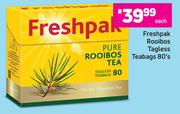 Freshpak Rooibos Tagless Teabags-80's Pack Each 
