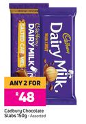Cadbury Chocolate Slabs Assorted-For Any 2 x 150g