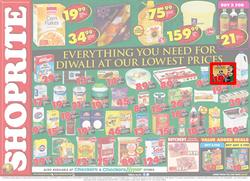 Shoprite KZN : Diwali At Our Lowest Prices (09 Oct - 19 Oct 2017), page 1