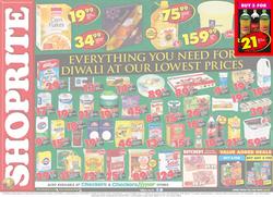 Shoprite KZN : Diwali At Our Lowest Prices (09 Oct - 19 Oct 2017), page 1