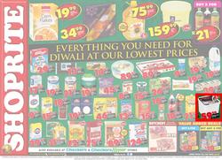 Shoprite KZN : Diwali At Our Lowest Prices (09 Oct - 19 Oct 2017), page 1