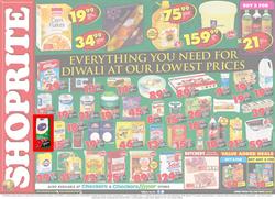 Shoprite KZN : Diwali At Our Lowest Prices (09 Oct - 19 Oct 2017), page 1