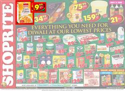 Shoprite KZN : Diwali At Our Lowest Prices (09 Oct - 19 Oct 2017), page 1