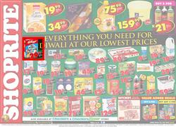 Shoprite KZN : Diwali At Our Lowest Prices (09 Oct - 19 Oct 2017), page 1