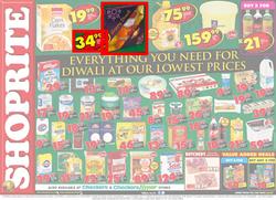 Shoprite KZN : Diwali At Our Lowest Prices (09 Oct - 19 Oct 2017), page 1