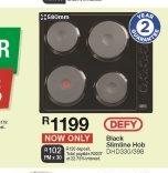 Defy Black Slimline Hob