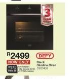 Defy Black Slimline Oven