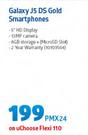 Samsung Galaxy J5 DS Gold Smartphones-On uChoose Flexi 110 Includes R110 Airtime Value
