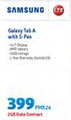Samsung Galaxy TabA With S Pen-On 2GB Data Contract