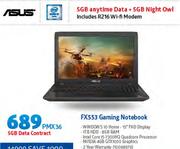 Asus FX553 Gaming Notebook-On 5GB Data Contract
