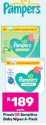 Pampers Fresh Or Sensitive Baby Wipes (6 Pack)-Each