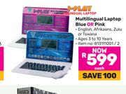 I-Play Multilingual Laptop (Blue Or Pink)-Each