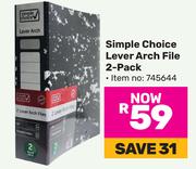 Simple Choice Lever Arch File 2-Pack