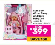 Sum Sum 46cm Carry And Care Baby Doll