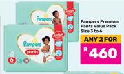 Pampers Premium Pants Value Pack (Size 3 To 6)-For Any 2