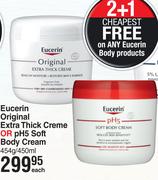 Eucerin Original Extra Thick Creme Or pH5 Soft Body Cream-454g/450ml Each