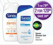 Sanex Shower Gel Assorted-For 2 x 500ml