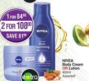 Nivea Body Cream Or Lotion Assorted-For 1 x 400ml