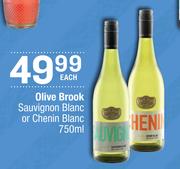 Olive Brook Sauvignon Blanc Or Chenin Blanc-750ml Each