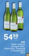 KWV Classic Collection Sauvignon Blanc, Chenin Blanc, Chardonnay Or Grenache Blanc-750ml Each