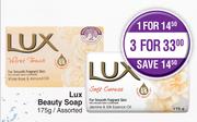 Lux Beauty Soap Assorted-For 3 x 175g 