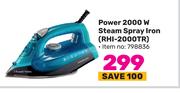 Russell Hobbs Power 2000W Steam Spray Iron RHI-2000TR
