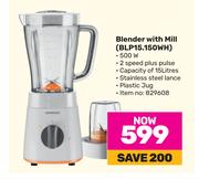 Kenwood Blender With Mill BLP15.150WH