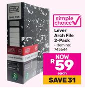 Simple Choice Lever Arch File (2 Pack)-Each