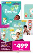 Pampers Active Baby Or Pants Or Premium Care Mega Box (Assorted Sizes)-Each
