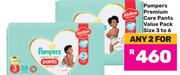 Pampers Premium Care Pants Value Pack (Size 3 To 6)-For Any 2