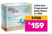 Little One Fragranced Baby Wipes-For 3 x 3 x 80s