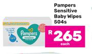 Pampers Sensitive Baby Wipes-(504's Pack)ach