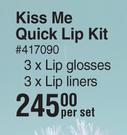 Girls 4 Girls Kiss Me Quick Lip Kit-Per Set