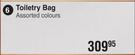 Toiletry Bag Assorted Colours